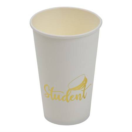 Pappmuggar Stora Vita med "Student"
