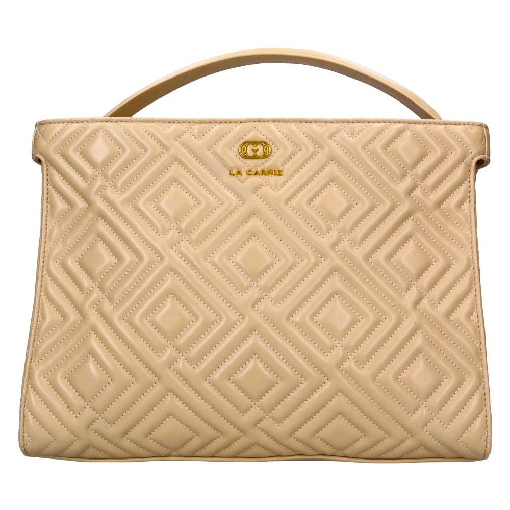 La Carrie Stitch & Spoon Lædertaske - Tasker - Dame - Beige - ONE SIZE - Læder