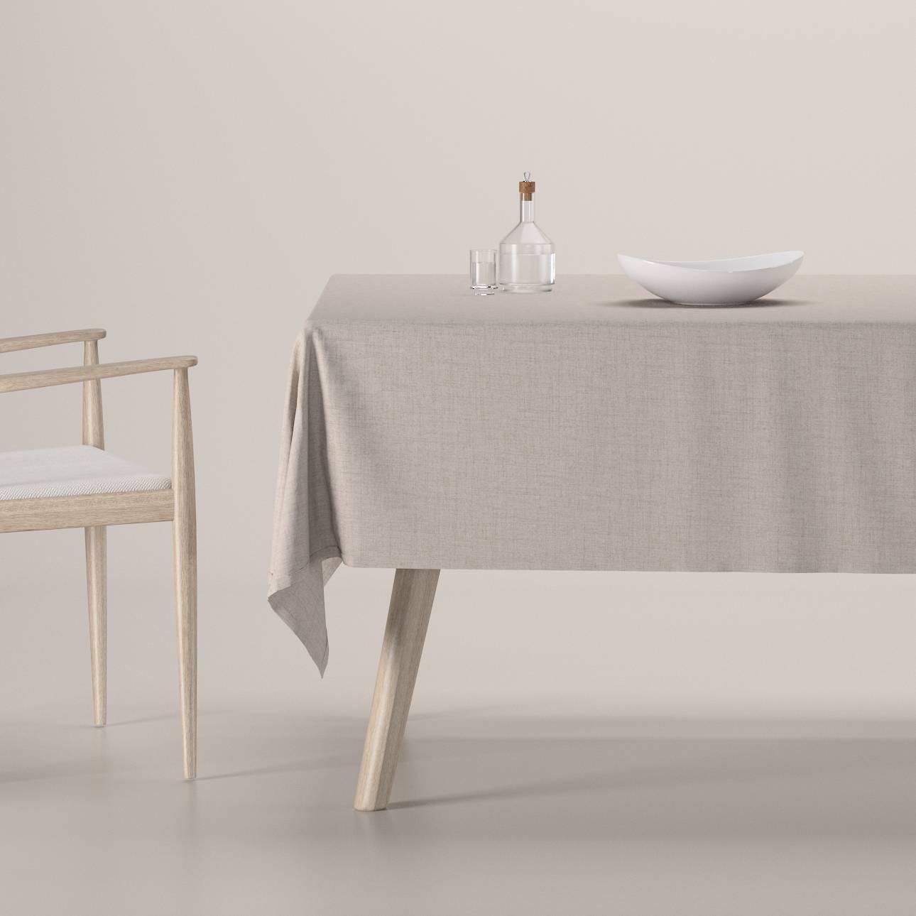 Rektangulär bordsduk, Ljus beige melerat, Blackout Soft