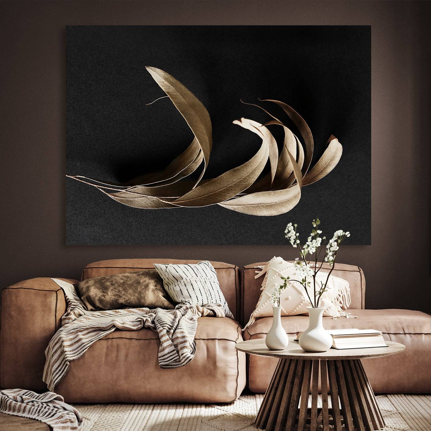 Ljuddämpande tavla - Flawless - Svart, Beige
