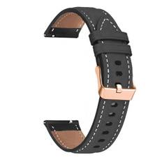Læder Smart Watch Rem Til HUAWEI WATCH GT 4 41mm/Garmin Venu 3S/Venu 2S Rem Rose Gold Spænde 18mm Rem Rem Læder sort Læder sort Leather black For Vivoactive 3S 4S