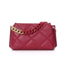Hype me up medium quilted burgundy crossbody bag