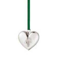 Collectable ornament 2023, heart, palladium plated brass