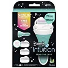Wilkinson Sword Intuition Sensitive Care Rakapparat med 3 Rakblad, 3 st, Turkos
