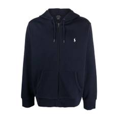 Polo Ralph Lauren, Sweatshirts & Hoodies, Herr, M, Bomull, Double Knit Tech Full Zip Hoodie - blue (M)