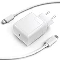 Weduda USB C Laddare 20W med 150cm USB-C till Lightning Laddkabel, Kompakt Strömförsörjning Laddningssats, USB C Laddare för iPhone 12/12 Mini/12/13 Pro/12/13 Pro Max/iPad Pro/AirPods Pro