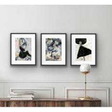 Karolina Palmér - Konstpaket sett om tre "Svartvit harmoni" - Flerfärgad - Posters - Från Homeroom