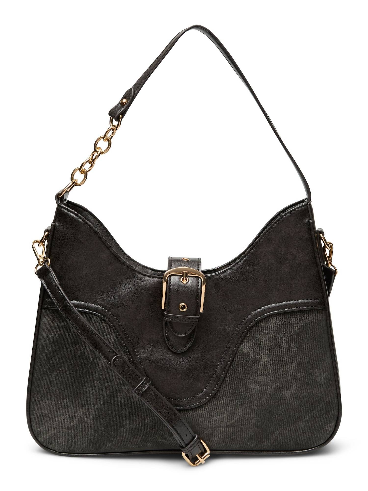 VERO MODA Skuldertaske 'VMFlor'  sort / sort-meleret