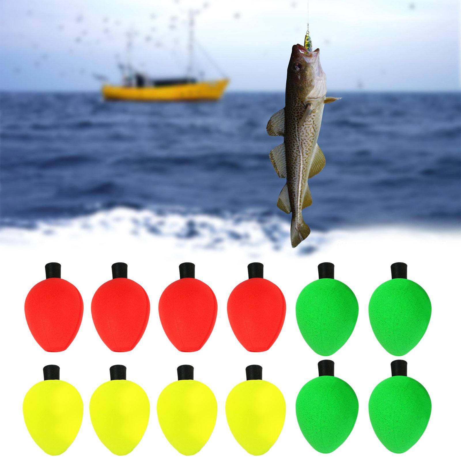 12st Fiske flytande markörer Skum slagindikatorer Flytande flugfiskeutrustning Flytande markör för Öring Mal red