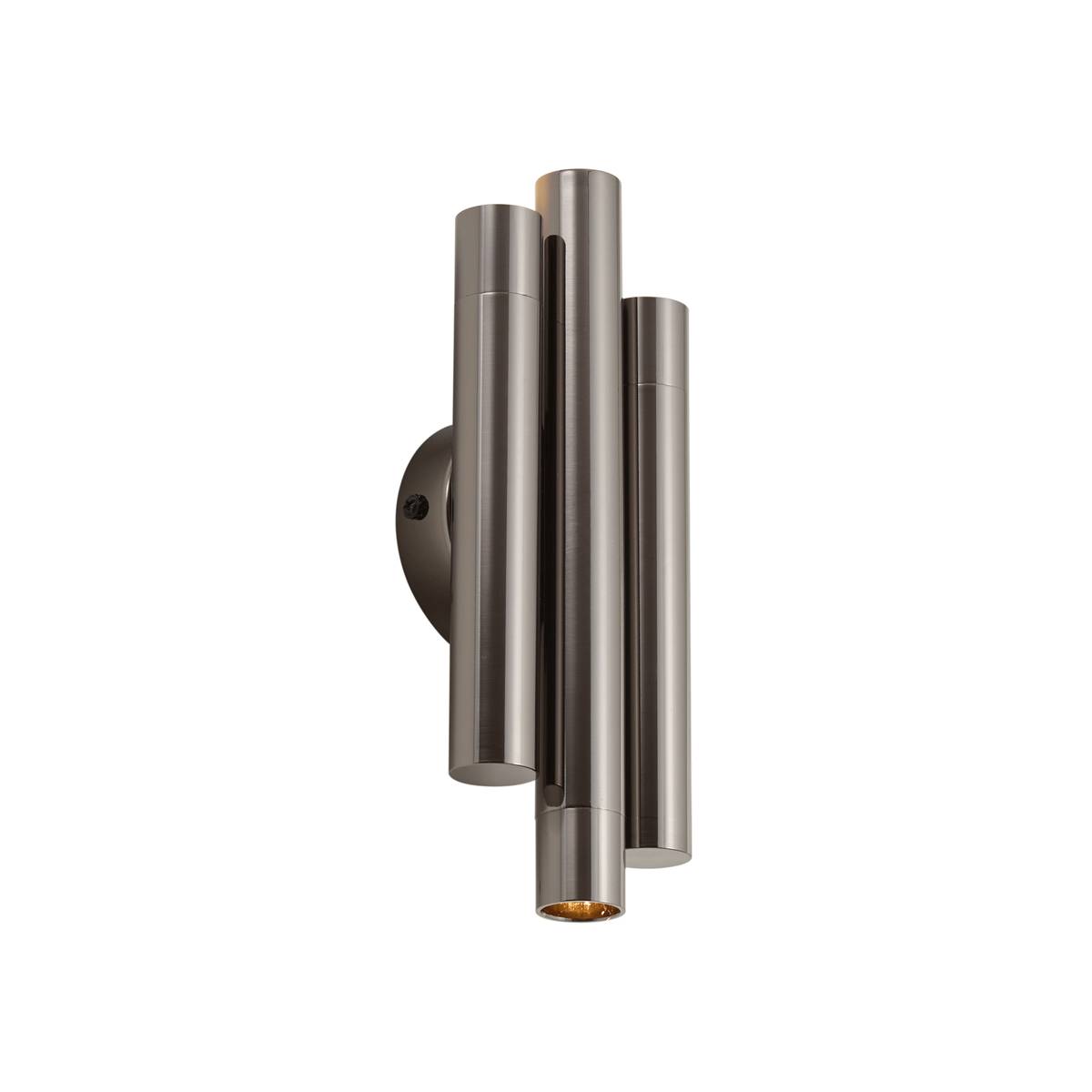 Retro wandlamp gunmetal 3-lichts - Pipes