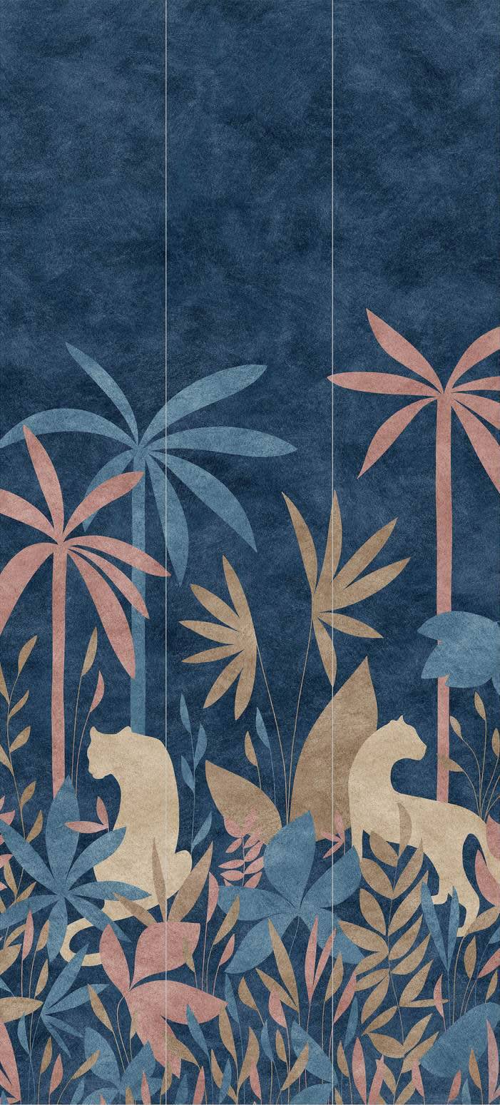 Tapet Paradis Des Tigres Nocturne Multico - A från Isidore Leroy