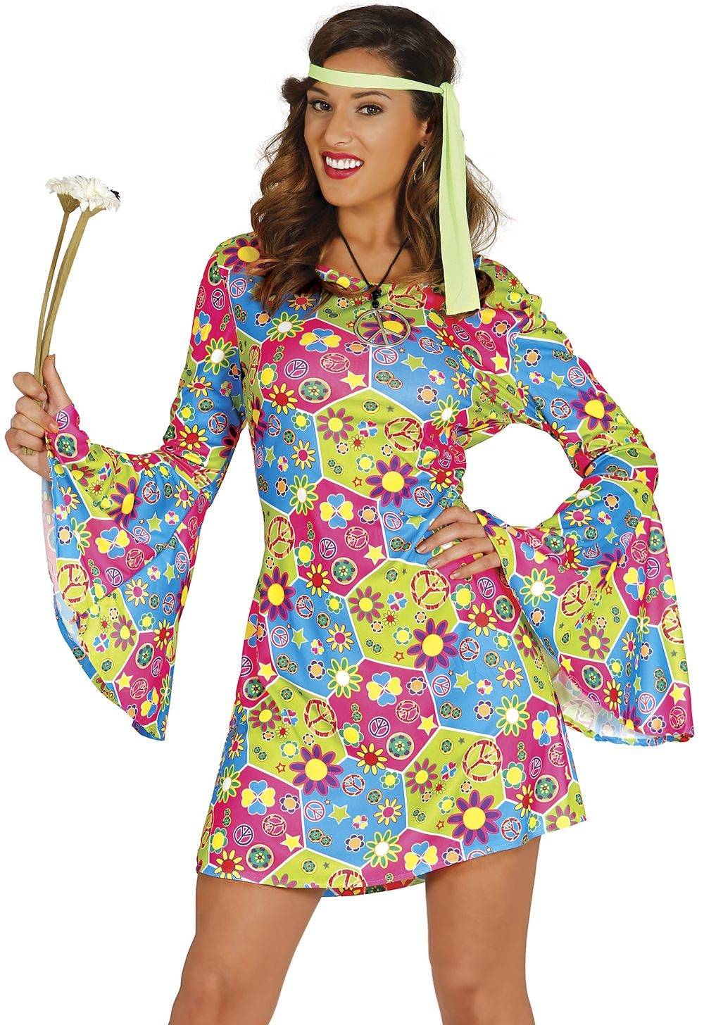 Hippie kostume Small