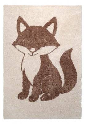 Barnmatta - Soft Fox (creme/brun) (Storlek: 130 x 190 cm)