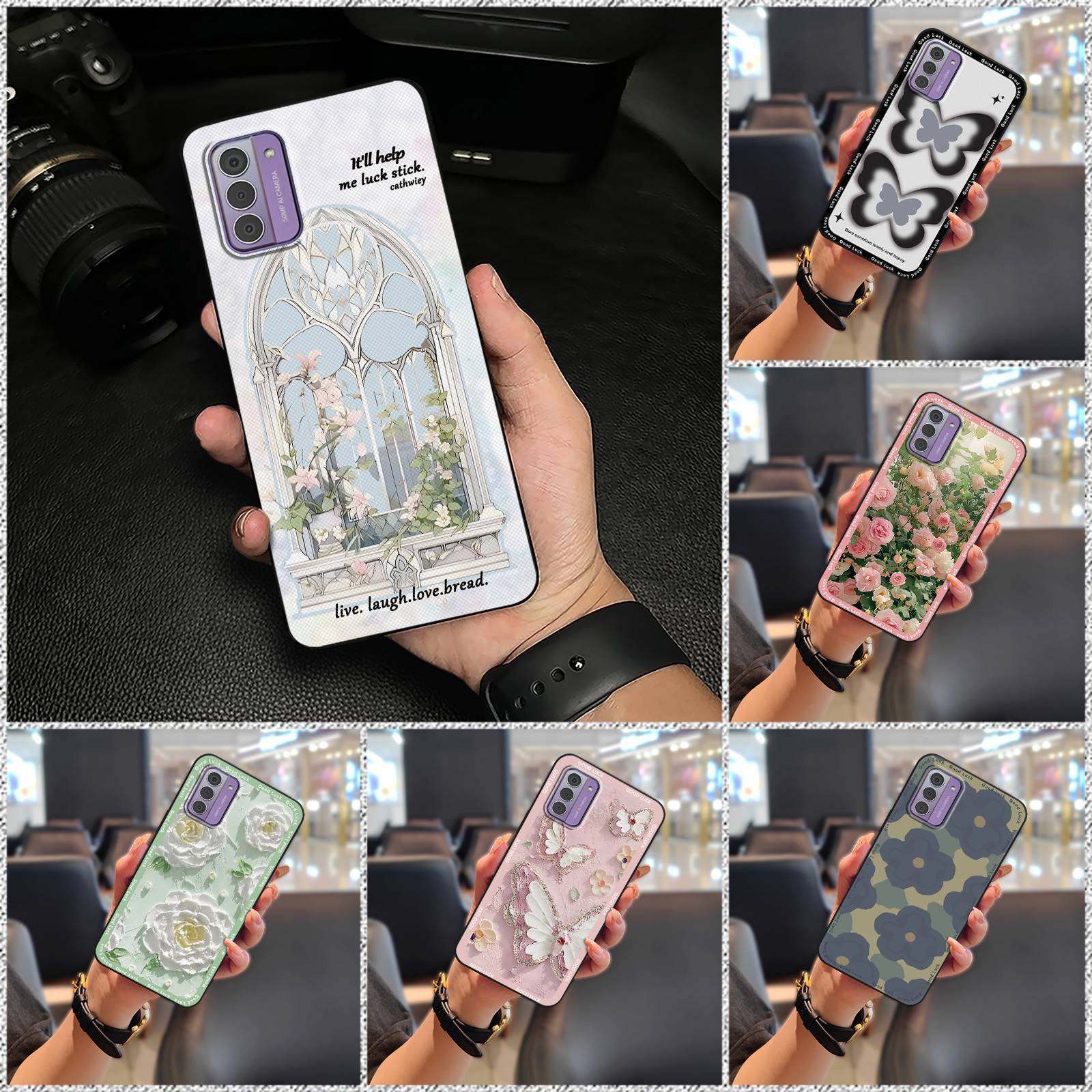 Mjukt skal Sött telefonfodral För Nokia G42 5G Telefonfodral Modedesign Skyddande Stöttåligt Graffiti Silikon TPU blomma