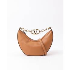 VALENTINO VLogo Small Moon Hobo Bag - Brown