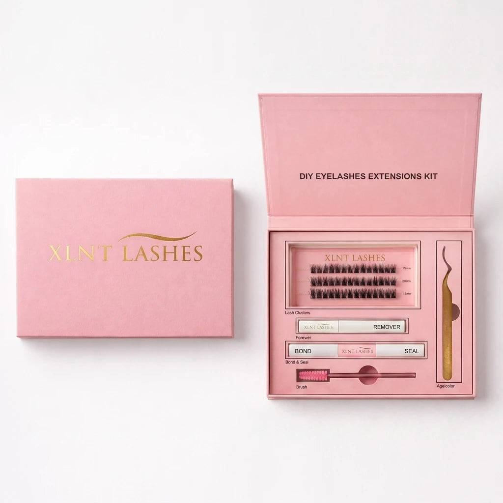 Easy Lashes Startkit D-Böj DIY Rosa