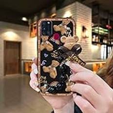 Lulumi-Phone Case For Samsung Galaxy A21S/SM-A217F, silicone Simplicity mobile phone case Cartoon Black pearl pendant protective case Dirt-resistant cell phone cover Anti-knock