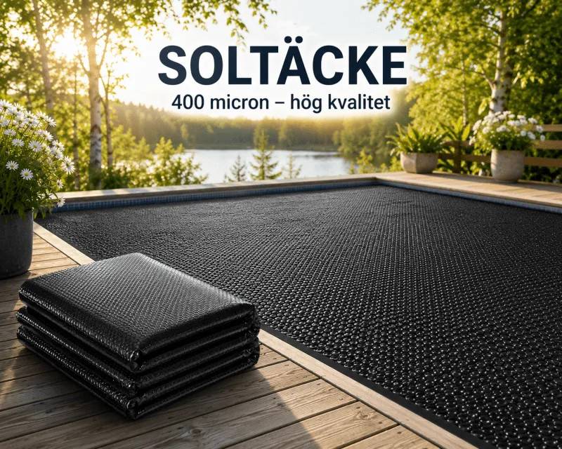 Soltäcke / Solfolie 3,70x5,50 m oval pool – 400 micron