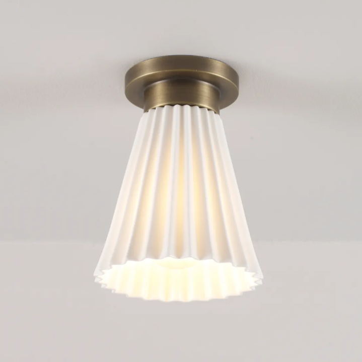 Hector Pleat ceiling Original BTC - Medium / Antik messing