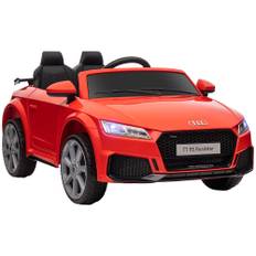 Audi børne-elbil 12v med 2.4g fjernbetjening, musik, horn, elbil med led-lys, usb/mp3-port, bakfunktion, til børn 3-5 år, rød