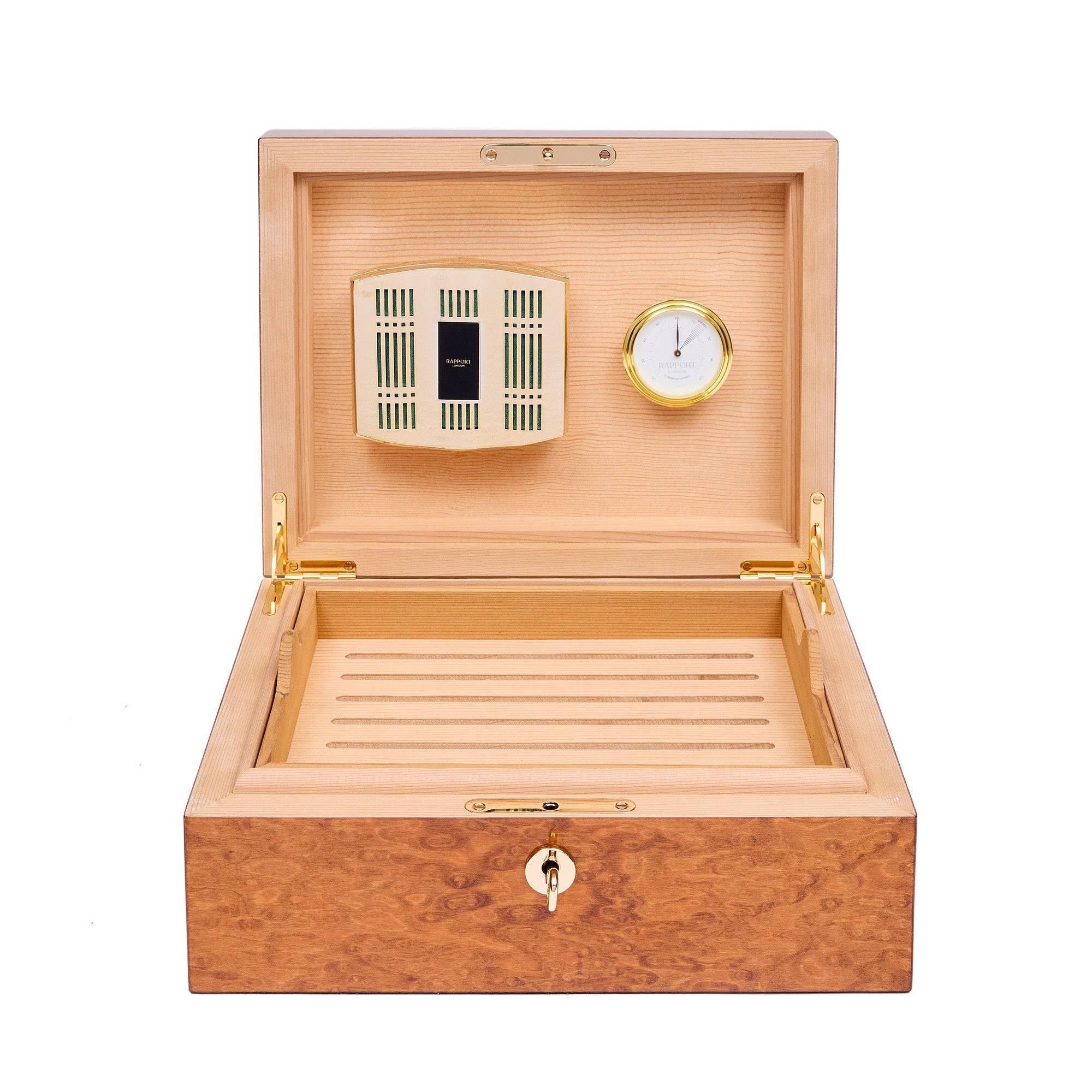 Rapport Brompton Burr Walnut Medium Humidor