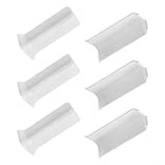 3 inuti + 3 yttre golvlist hörnblock, med självstöd, tillverkad av ABS-material, byggd för att hålla, för 10 cm höga golvplattor (L vit)