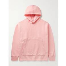 Acne Studios - Franklin Logo-Flocked Cotton-Jersey Hoodie - Men - Pink - L