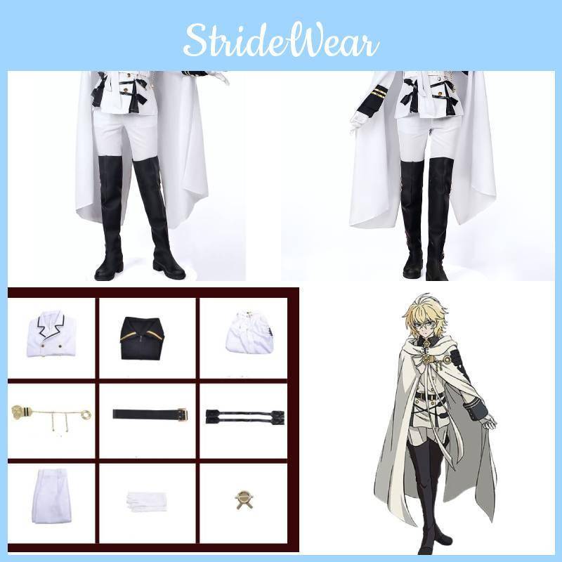 Seraph Of End Mikaela Hyakuya Cosplay Kostym Anime Periferi Flera Storlekar cm white