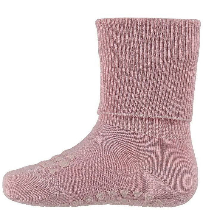 GoBabyGo Skridsikre Strømper - Uld - Rose Blush - GoBabyGo - 27/30 - Strømper