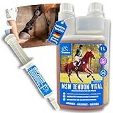 EMMA® MSM Horse I Economy set I Joint, ligament & senor I Glukosamin, kondroitin & kollagen I 1 vide bark Booster 30 ml plus 1 L