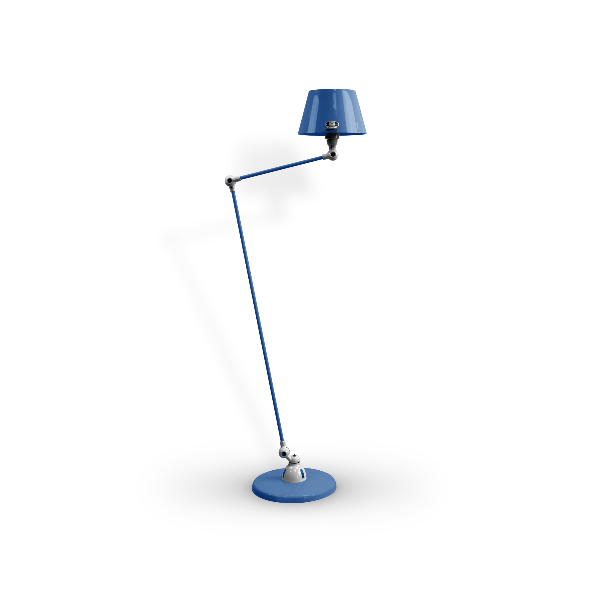 Aicler AID833 gulvlampe fra Jieldé - Sapphire blue / Poleret/blank