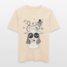 ADHD Space Walker Unisex T-shirt - Bæredygtig kvalitets tøj med sjove tryk & designs - råhvid / XL