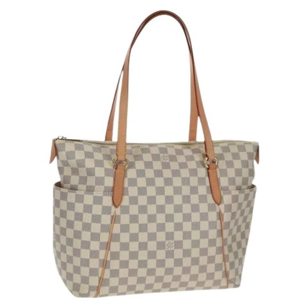 Louis Vuitton Vintage Pre-owned Canvas Tote Bag - Vintage - Dame - Hvid - ONE SIZE - Tyl