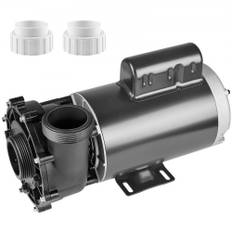 VEVOR Spa-pumpe med to hastigheder, 56-rammers boblebadspumpe, 1600W / 39 M³/h / 15 M højhastighed eller 400w / 19 M³/h / 3,9 M lav hastighed, 2 in/5,6 cm stik 90° rotationsgrænseflade til beskyttelse mod lækage til hjemmet, spa-overophedning til hjemmet, spa-effekt-overophedning.