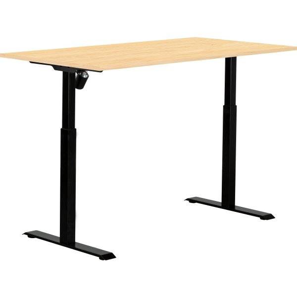 Sun-Flex I hæve-sænkebord, 160x80, Sort/birk