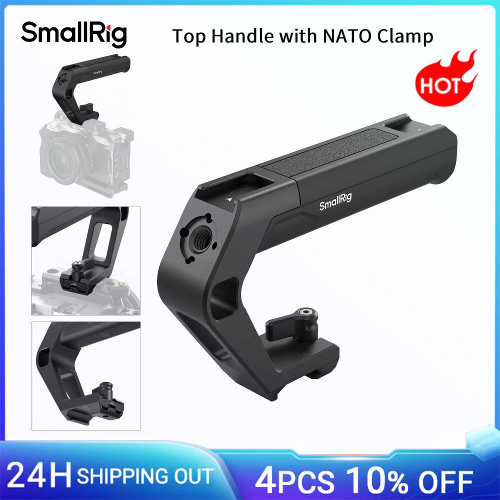 SmallRig Top Handle with NATO Clamp, Weight 119g, Portable Camera Top Handle for Sony for Canon for Nikon up to 10kg (22lb) 5977
