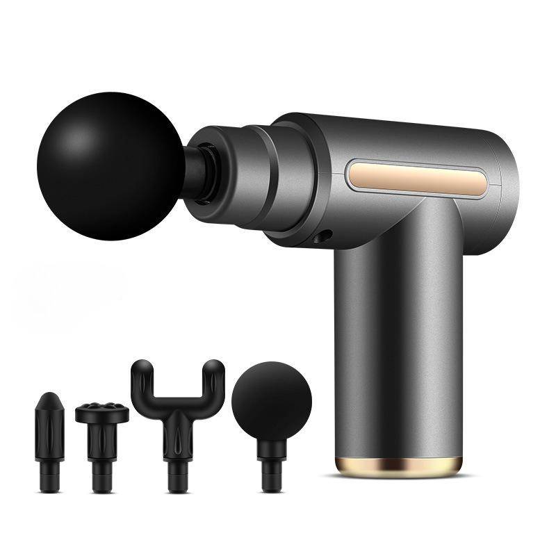 Portable Massage Gun Deep Tissue with 5 Speeds Muscle Massage Gun Hand Held Massager for Shoulder Body Back Relaxation svart