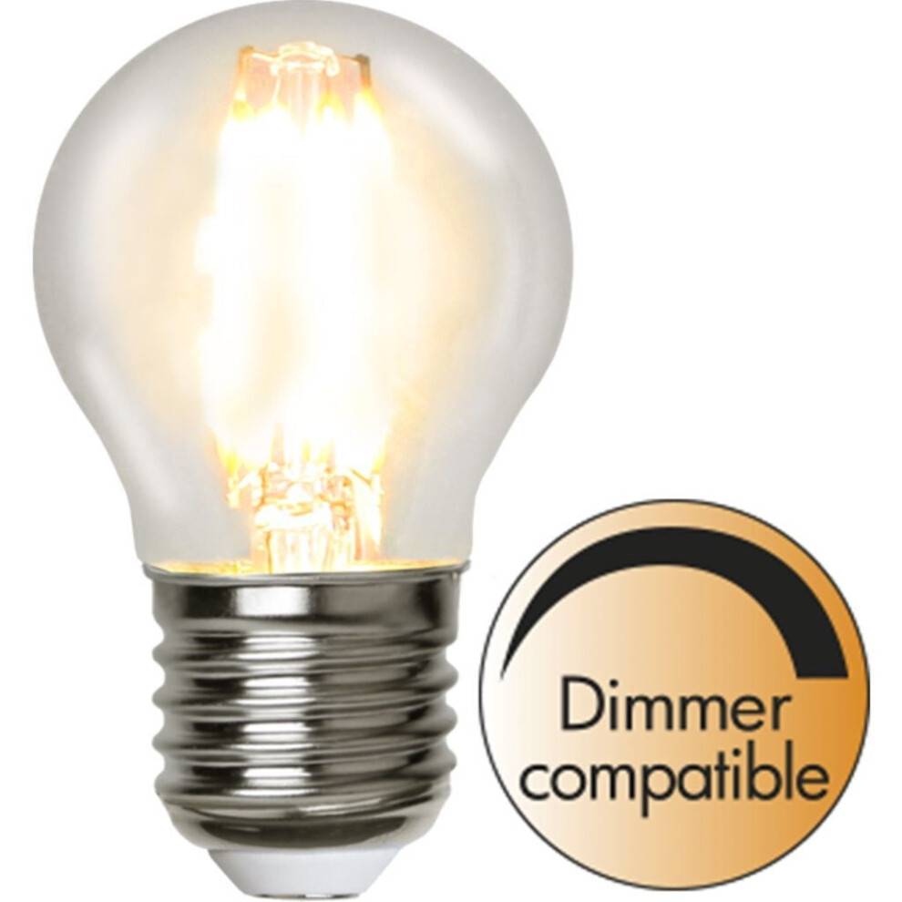 LED-lampe E27 G45 klar dæmpbar 4,2W 2700K 470 lumen