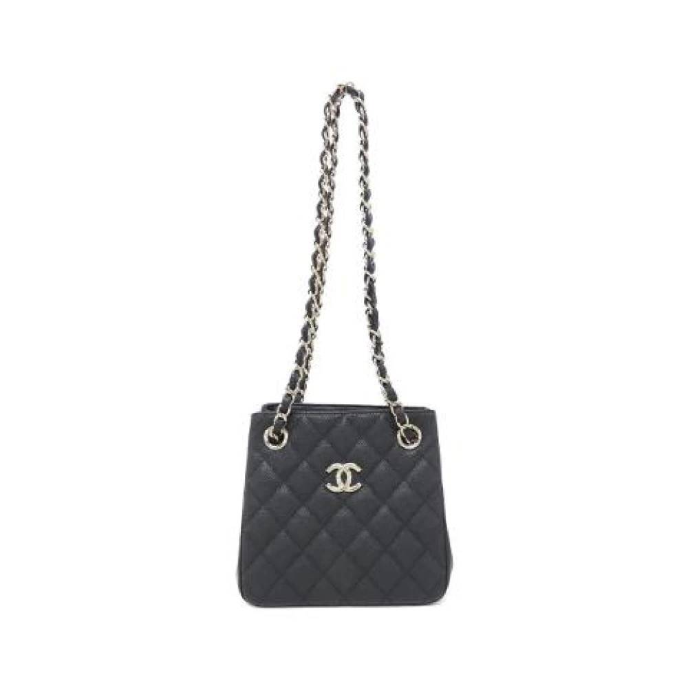 Chanel Vintage Pre-owned Caviar Skin Skuldertaske - Vintage - Dame - Sort - ONE SIZE - Uld