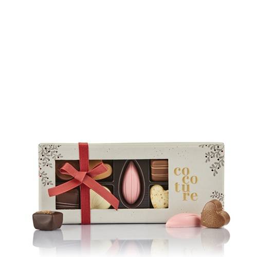 Cocoture - 9stk. fyldte chokolade & konfektstykker i grå æske 81g
