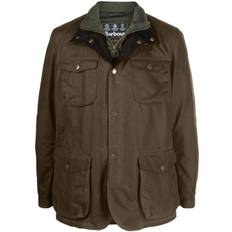 Barbour - Ogston vaxad jacka - herr - läder/bomull/polyamid/polyester/ull - M - Grön