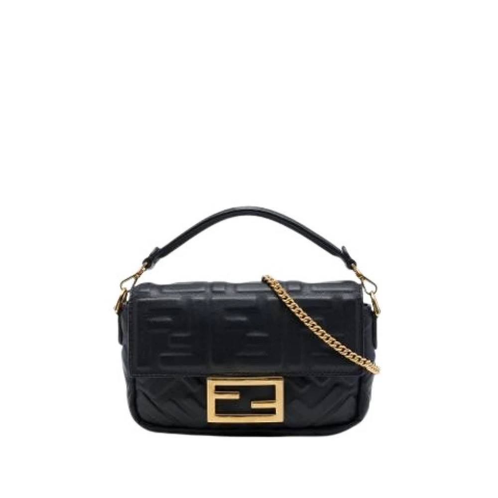 Fendi Vintage Pre-owned Baguette Satchel - Vintage - Dame - Sort - ONE SIZE - Uld