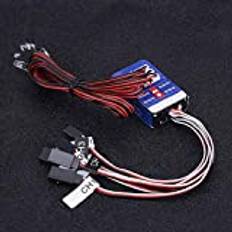 RC bilblinkljus, larvbandstillbehör 1 10, LED RC, kit Luces Traxxas 4, kit Luces RC, kit LED Luci 12 LED-belysningssystem kit simuleringsblinkljus för 1/10 1/8 RC bil/lastbil/crawler