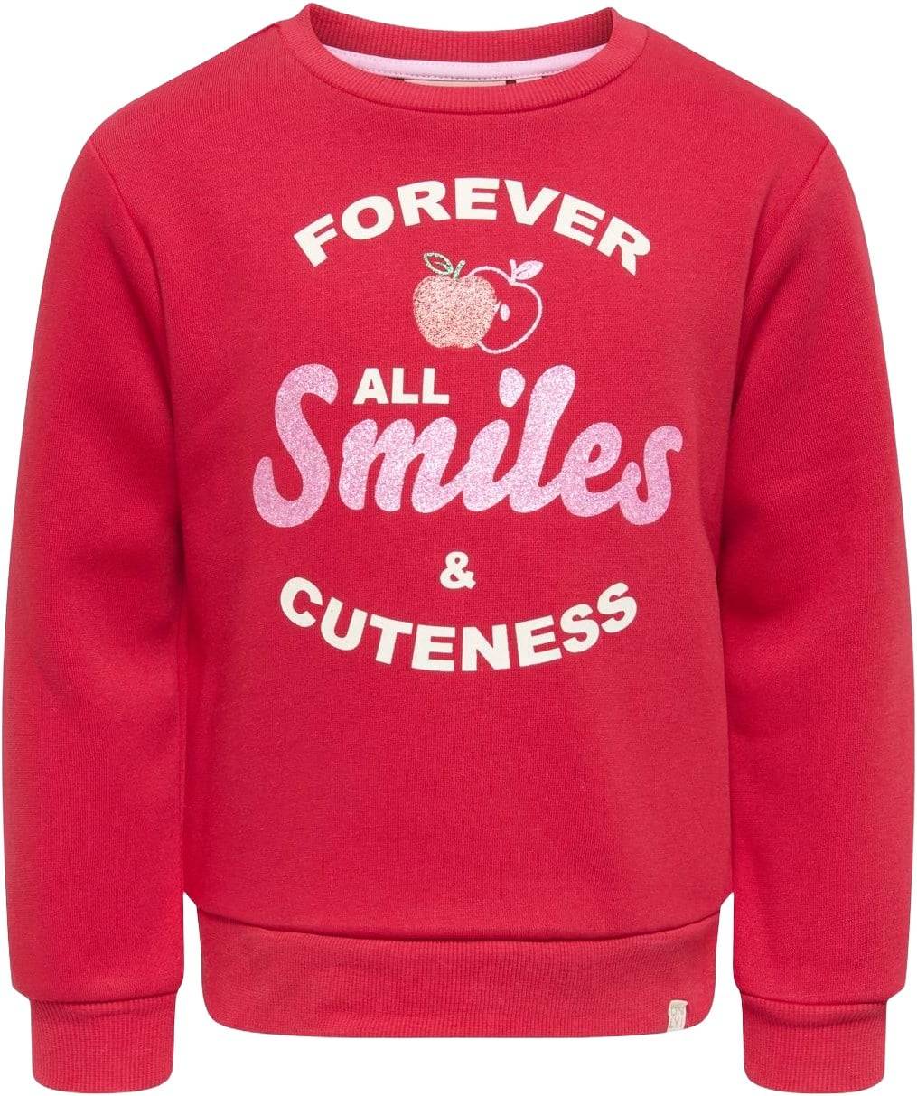 Only Mini Kmgthilda LS REG Oneck BRU SWT Stl. 98 unisex - Koftor Från Magasin - Scooter/smiles (98)