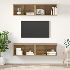 Vägg TV Skåp 4 pcs artisan ek 37 x 37 x 72 cm Konstruerat trä
