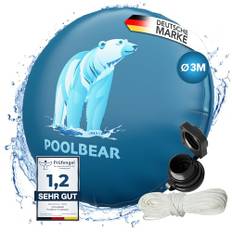 PoolBear | Poolkudde vinter 3 m, vinterkudde, XXL I poolluftkudde med dubbelsöm inklusive reparationssats, vinterskydd, sittdyna