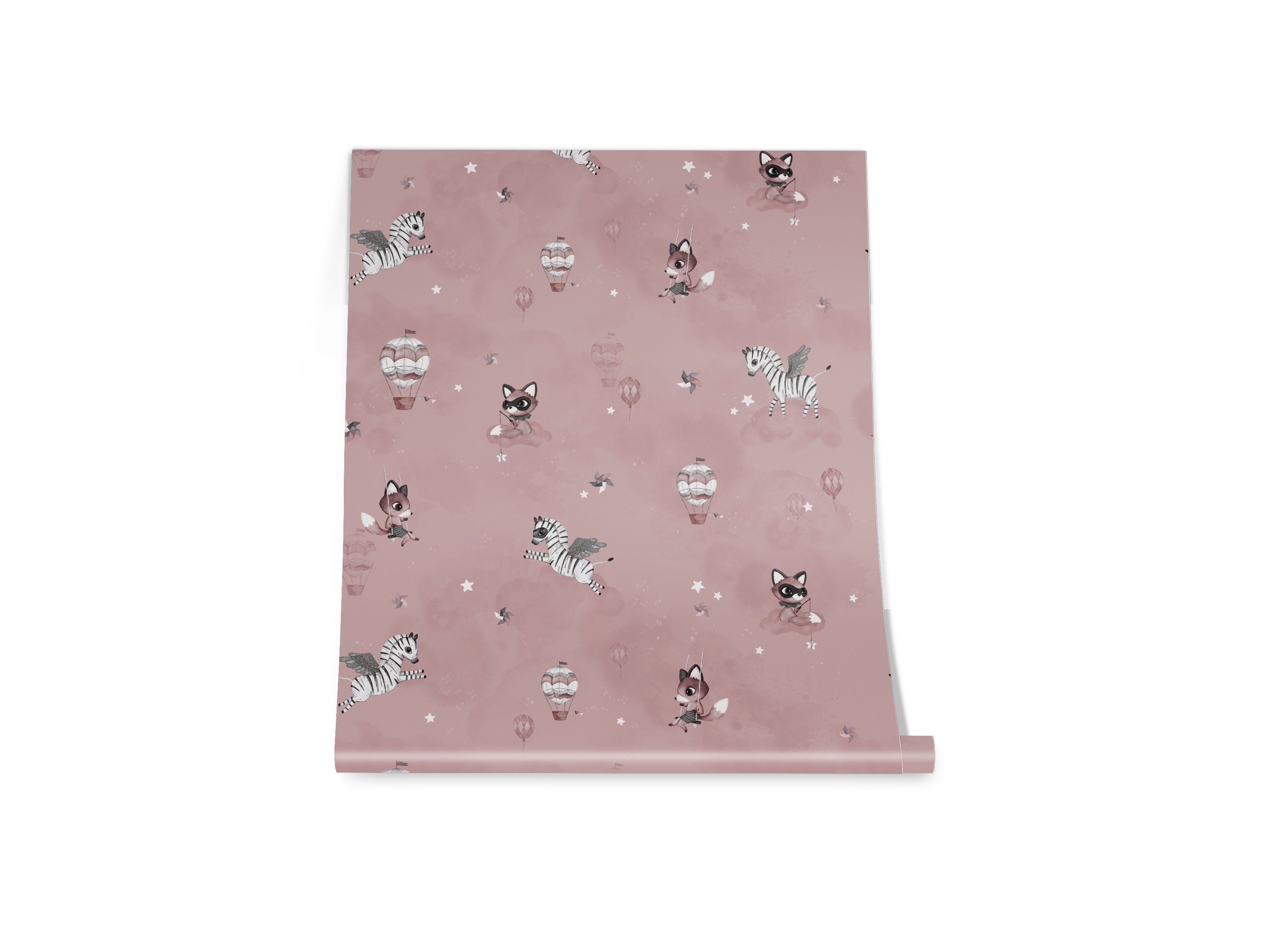 Fantasy dusty rose - flytbart tapet.