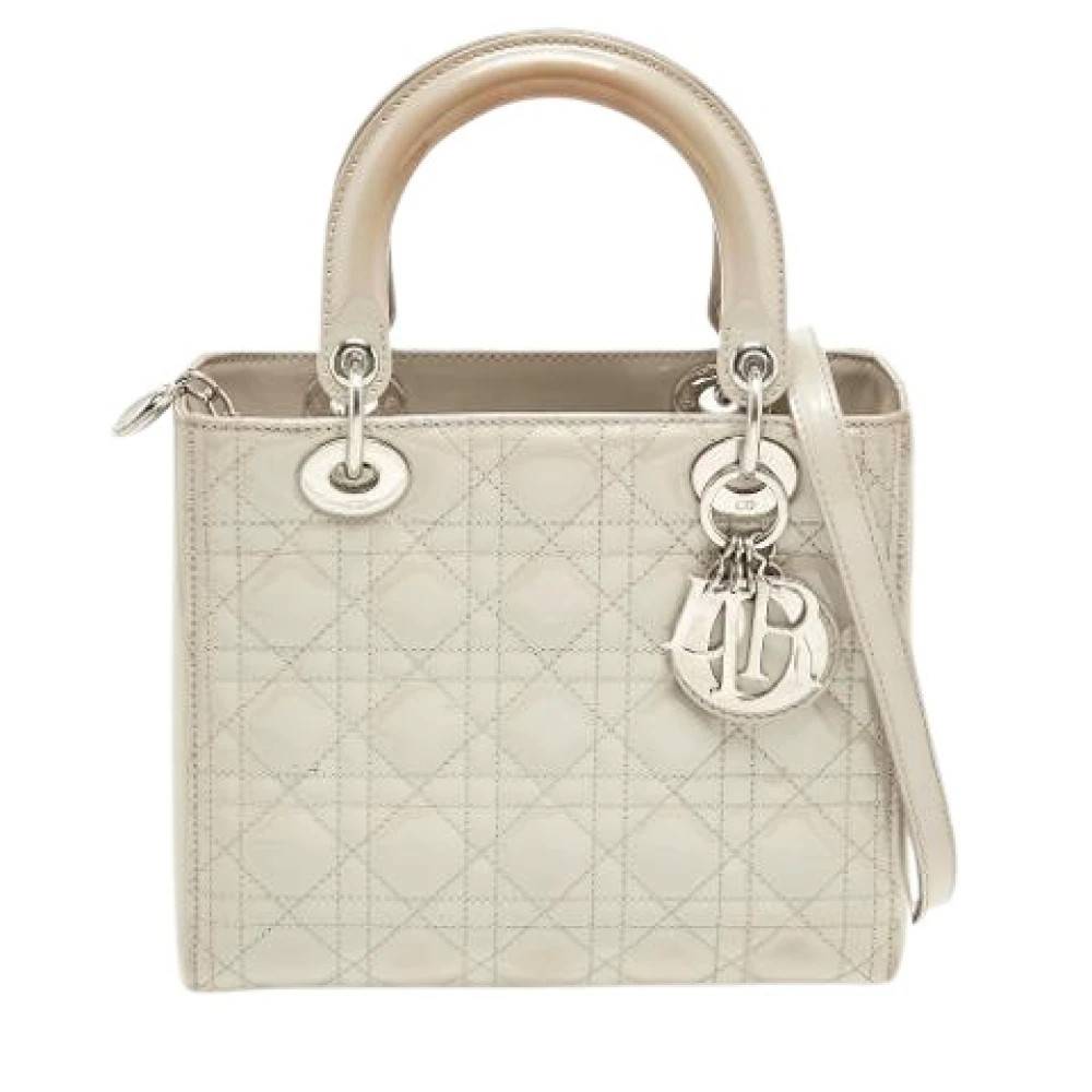 Dior Vintage Pre-owned Læder Håndtaske - Vintage - Dame - Beige - ONE SIZE - Læder