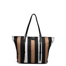 Ulrika Bag - Strandväskor - BLACK / brown