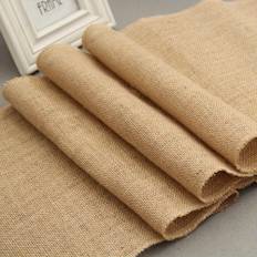 TEMU 1pc Rustic Burlap Table Runner For Weddings, Hessian Roll, Christmas, Thanksgiving, , Birthday Parties, Dinner Events, Valentine's Day, Home & Outdoor Tables, Natural Jute Material